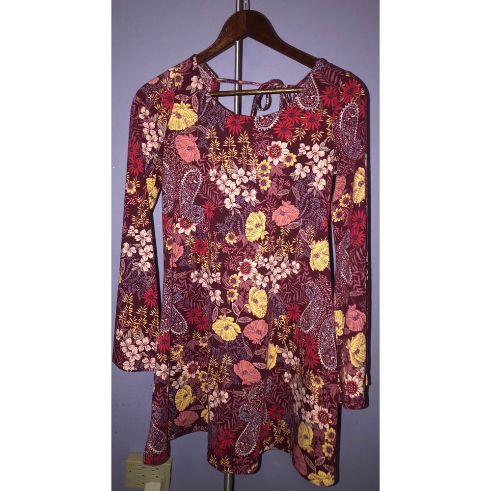 Long sleeves retro dress